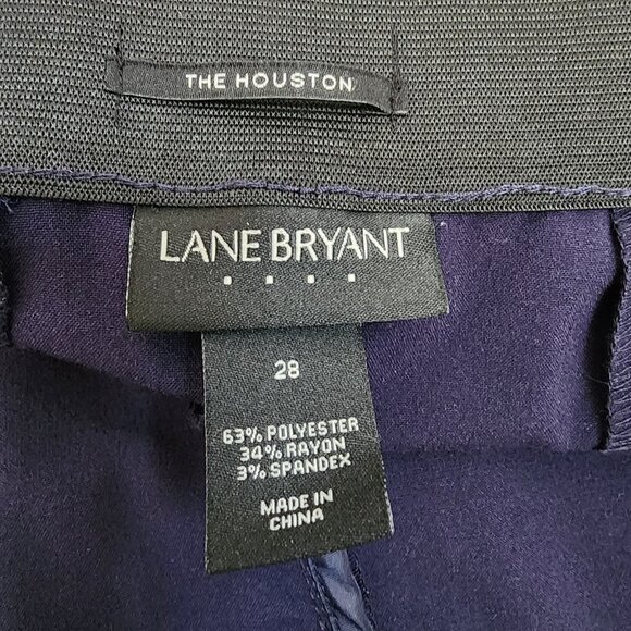 Lane Bryant Pants Womens Plus Size 28 Solid All Blue The Houston Comfort Waist - Picture 3 of 5